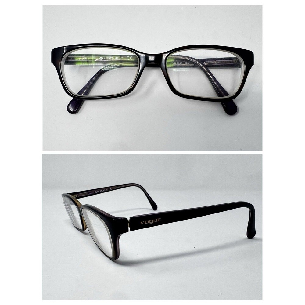 Vogue VO2597 1944 Black Purple Eyeglass Frames 51-16-140 Authentic